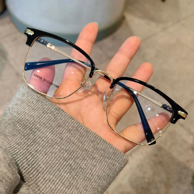 超精致半框眼镜 男生颜值增加器的细节之美